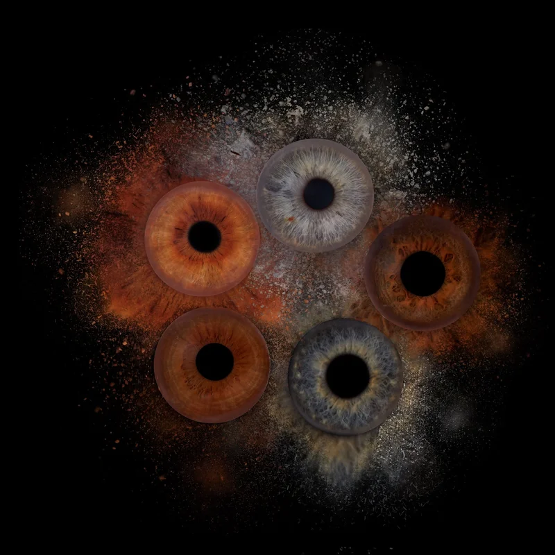 Eye Art: Augen im Farbstaub